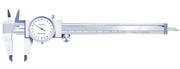 Dial Calipers with Carbide-tipped Jaws