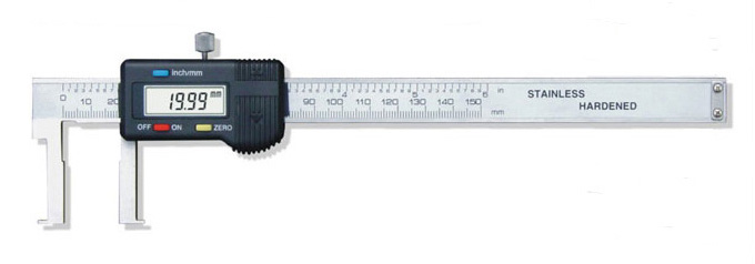 Inside Groove Digital Calipers with Flat Points