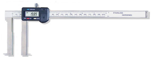 Inside Groove Digital Calipers with Cylindrical Contacts