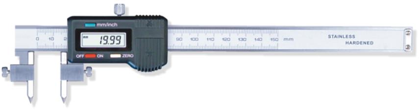 Centerline Digital Calipers with Conical Points